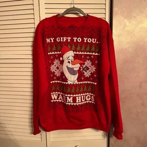 !!SOLD!! Red XL Olaf Holiday Sweater